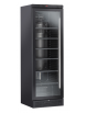 Frigorifero vetrina bibite colore nero, Lt 350 - refrigerazione roll-bond e sbrinamento automatico - +1°/+12°C - cm 59,5x60x184h
