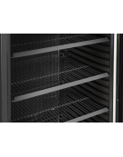 Frigorifero vetrina bibite colore nero, Lt 350 - refrigerazione roll-bond e sbrinamento automatico - +1°/+12°C - cm 59,5x60x184h