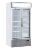 Vetrina frigorifera refrigerata per bevande 2 porte a battente da Lt. 800 - Temperatura +1°/+10°C - CLASSE F -cm 100x79,2x200h