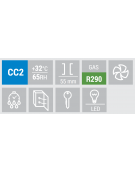 Frigo vetrina ventilato per bevande con 2 porte scorrevoli - temperatura +1°C/+10°C - Classe F - Cm 100x74,2x200h