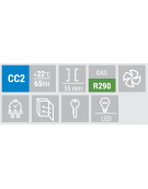 Vetrina 2 ante scorrevoli per bibite e bevande con opalina pubblicitaria - refrigerazione ventilata +1°/+10°C - cm 120x74,2x200h