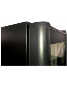 Vetrina slim per bibite in acciaio verniciato nero - Lt 300 - refrigerazione Roll-Bond +2°/+8°C - Classe D - cm 44x70,8x184h