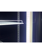 Vetrina slim per bibite in acciaio verniciato nero - Lt 300 - refrigerazione Roll-Bond +2°/+8°C - Classe D - cm 44x70,8x184h