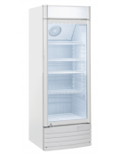 Frigo vetrina bibite con opalina pubblicitaria - Lt. 300 - refrigerazione statica con ventola +1/+10°C - cm 52,5x55,5x163,5h