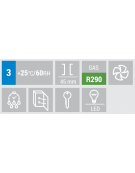 Vetrina bevande doppia porta a battente - con opalina luminosa - Temperatura +1°/+10°C - Capacità Lt 805 - cm 112x59,7x198,3h