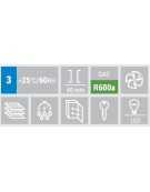 Vetrina bibite 2 porte battenti in vetro con cornice in acciaio inox - Lt 228 - refrigerazione Roll-Bond +1/+10°C - cm 90x50x90h