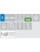 Frigorifero sottobanco per bibite, 4 porte a battente con motore laterale - Refrigerazione ventilata +2°/+8°C - cm. 254x53,5x86h