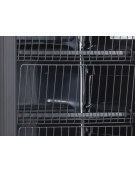 Congelatore porta a vetro - colore nero - Lt 300 - refrigerazione statica con ventola di assistenza -15°/-20°C - cm 60x63x187h