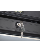 Congelatore porta a vetro - colore nero - Lt 300 - refrigerazione statica con ventola di assistenza -15°/-20°C - cm 60x63x187h