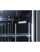 Armadio congelatore con porta a vetro, esterno colore nero - Lt 560 - refrigerazione ventilata -18°/-22°C  - cm 75x76x204h