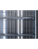 Armadio congelatore nero con tripla porta a vetro, capacità Lt 1450 - refrigerazione ventilata -18°/-22°C  - cm 188x76x204h