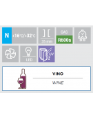Cantinetta vetrina vino professionale doppia temperatura +5° +10°C / +10° +18°C da 31 bottiglie - cm 49,3x63,5x84h