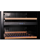 Cantinetta vetrina vino professionale doppia temperatura +5° +10°C / +10° +18°C da 31 bottiglie - cm 49,3x63,5x84h