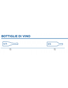 Vetrina refrigerata bassa per vino - capacità 15 bottiglie di vino - Lt 85 - Refrigerazione Roll-Bond +4°+10°C - cm 50,5x59x78h