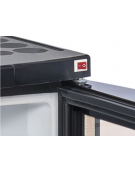 Vetrina refrigerata bassa per vino - capacità 15 bottiglie di vino - Lt 85 - Refrigerazione Roll-Bond +4°+10°C - cm 50,5x59x78h