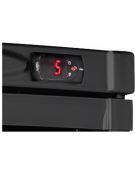 Cantina vino refrigerata - colore nero - 80 bottiglie - refrigerazione Roll-Bond con ventilatore +7°/+18°C - mm 595x660x1845h