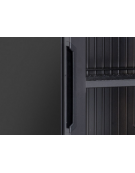 Cantina vino refrigerata - colore nero - 80 bottiglie - refrigerazione Roll-Bond con ventilatore +7°/+18°C - mm 595x660x1845h