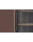 Cantina vino refrigerata - colore marrone - 80 bottiglie - refrigerazione Roll-Bond con ventilatore +7°/+18°C - mm 595x660x1845h