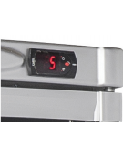 Cantina vino refrigerata - colore argento - 80 bottiglie - refrigerazione Roll-Bond con ventilatore +7°/+18°C - mm 595x660x1845h