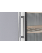Cantina vino refrigerata - colore argento - 80 bottiglie - refrigerazione Roll-Bond con ventilatore +7°/+18°C - mm 595x660x1845h