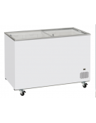 Congelatore a pozzetto con top in vetro scorrevole Rea, 3 cesti, capacità  Lt 400 - refrigerazione statica - cm 130,4x63,5x86,3h