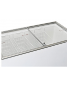 Congelatore a pozzetto con top in vetro scorrevole Rea, 2 cesti, capacità Lt 500 - refrigerazione statica - cm 155,4x63,5x86,3h