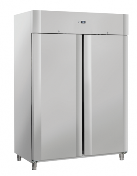Armadio congelatore 2 porte GN2/1 in acciaio inox - refrigerazione ventilata -22°/ -18°C - Classe C - cm 140x82,3x204,5h