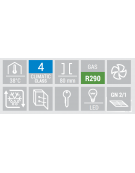 Armadio congelatore 2 porte GN2/1 in acciaio inox - refrigerazione ventilata -22°/ -18°C - Classe D - cm 140x82,3x204,5h