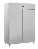 Armadio refrigerato GN2/1 due porte in acciaio inox - refrigerazione ventilata -2°/+8°C - Classe C - cm 138x84x209h
