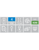 Armadio refrigerato GN2/1 tre porte in acciaio inox - refrigerazione ventilata -2°/+8°C - Classe D - cm 210x82x205h