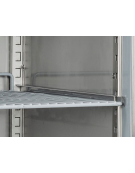 Armadio refrigerato GN2/1 inox con 3 porte a vetri - refrigerazione ventilata -2°/+8°C - Classe E - cm 210x82x205h