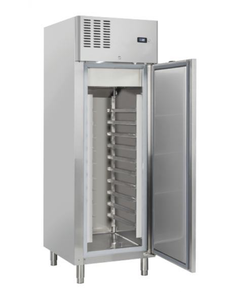 Armadio congelatore EURONORM inox - per 10 teglie pasticceria cm 60x40 - refrigerazione ventilata +2°/+8°C - cm 70x82x205h