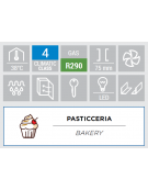 Armadio congelatore EURONORM inox - per 10 teglie pasticceria cm 60x40 - refrigerazione ventilata +2°/+8°C - cm 70x82x205h