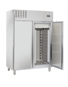 Armadio refrigerato EURONORM inox 2 porte, ventilato +2°/+8°C - per 20 teglie pasticceria cm 60x40 - cm 140x82x205h