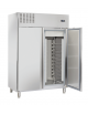 Armadio refrigerato EURONORM inox 2 porte, ventilato +2°/+8°C - per 20 teglie pasticceria cm 60x40 - cm 140x82x205h
