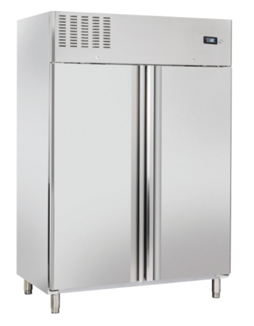 Armadio congelatore EURONORM inox 2 porte, ventilato +2°/+8°C - per 20 teglie pasticceria cm 60x40 - cm 140x82x205h