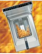 Friggitrice a gas 1 vasca pulita Lt 17 con controllo elettronico Meelting-Scambiatori di calore esterni alla vasca-cm 40x70x90h