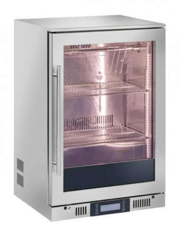 Frollatore carne verticale in acciaio inox AISI 304 - capacità Lt. 138  - refrigerazione ventilata +2°/+10°C - cm 60x54,5x90h