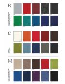 Sedia fissa attesa conferenza telaio in acciaio verniciato in colore nero o grigio a sezione ovale con due braccioli 