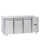 Tavolo GN1/1 refrigerato in acciaio inox 3 porte con motore remoto (escluso) refrigerazione ventilata -2°/+8°C- cm 165,5x70x85h