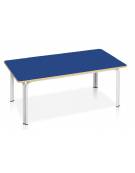 TAVOLINO RETTANGOLARE PER SCUOLA MATERNA - PIANO IN PANNELLO DI LEGNO E1 E STRUTTURA IN ACCIAIO - CM 130X65X52H