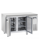Tavolo congelatore snack in acciaio inox - 4 ripiani regolabili - refrigerazione ventilata -22°/-18°C - Classe E - 135x60x85h