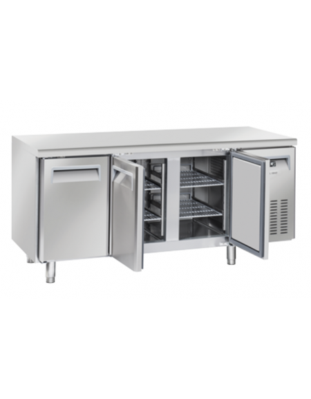 Tavolo congelatore snack in acciaio inox - 6 ripiani regolabili - refrigerazione ventilata -22°/-18°C - Classe E - 180x60x85h