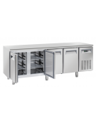 Tavolo congelatore snack in acciaio inox - 8 ripiani regolabili - refrigerazione ventilata -22°/-18°C - Classe E - 225x60x85h