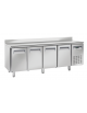 Tavolo congelatore snack inox con alzatina - 8 ripiani regolabili - refrigerazione ventilata -22°/-18°C - Classe E - 225x60x95h