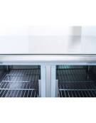 Saladette refrigerata GN1/1 inox con top pizza in granito - 3 porte - refrigerazione statica +0°/+8°C - cm 136,5x70x87h