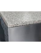 Saladette refrigerata GN1/1 inox con top pizza in granito - 3 porte - refrigerazione statica +0°/+8°C - cm 136,5x70x87h