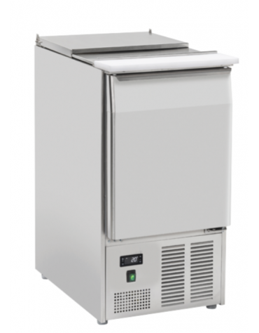 Saladette refrigerata GN1/1 con top inox apribile - 1 sportello - refrigerazione statica +0°/+8°C - cm 45x70x88h