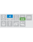 Saladette refrigerata GN1/1 con top inox e 2 cassetti - refrigerazione statica +0°/+8°C - cm 45x70x87,8h