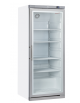 Armadio refrigerato bianco in ABS - Lt. 600 - porta in vetro - cornice e maniglia colore acciaio - cm 77,5x79,7x190h